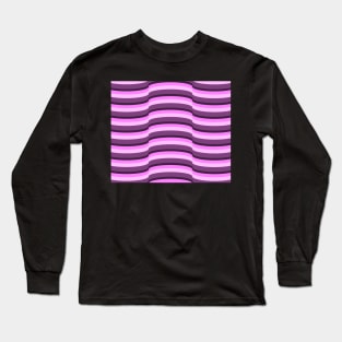 Op Art Ice Pink Long Sleeve T-Shirt